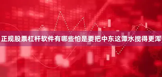 正规股票杠杆软件有哪些怕是要把中东这潭水搅得更浑